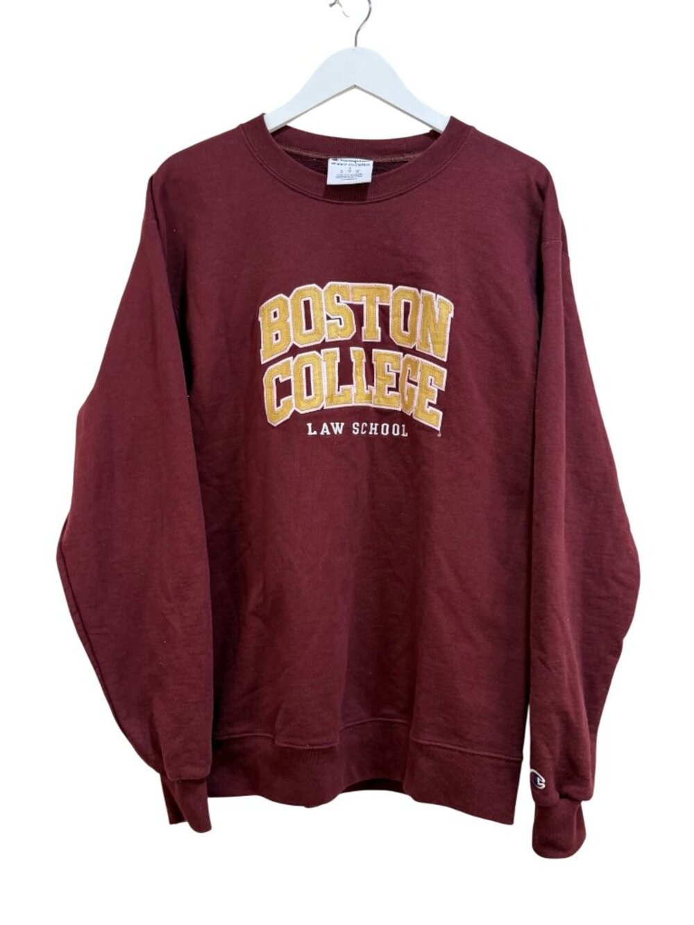 Champion Boston College Law School Crewneck Prep Classic Sweatshirt Large Men's